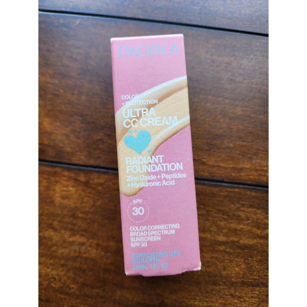 Pacifica Ultra CC Cream Radiant Foundation SPF 30 Natural Medium 1oz Vegan